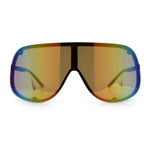 Extra Oversized Curved Shield Robotic 80s Sport Sunglasses
