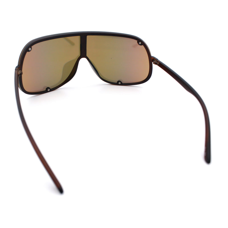 Extra Oversized Curved Shield Robotic 80s Sport Sunglasses