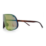 Extra Oversized Curved Shield Robotic 80s Sport Sunglasses
