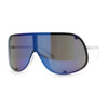 Extra Oversized Curved Shield Robotic 80s Sport Sunglasses