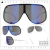 Extra Oversized Curved Shield Robotic 80s Sport Sunglasses