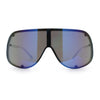 Extra Oversized Curved Shield Robotic 80s Sport Sunglasses