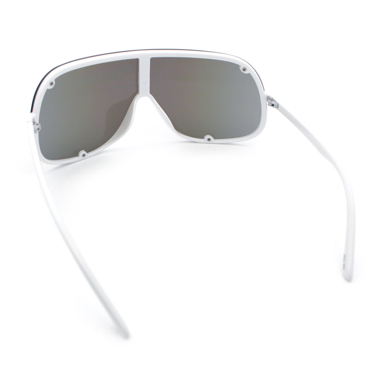 Extra Oversized Curved Shield Robotic 80s Sport Sunglasses