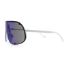 Extra Oversized Curved Shield Robotic 80s Sport Sunglasses
