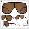 Extra Oversized Curved Shield Robotic 80s Sport Sunglasses