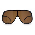 Extra Oversized Curved Shield Robotic 80s Sport Sunglasses