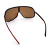 Extra Oversized Curved Shield Robotic 80s Sport Sunglasses