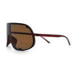 Extra Oversized Curved Shield Robotic 80s Sport Sunglasses
