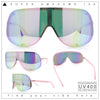 Extra Oversized Curved Shield Robotic 80s Sport Sunglasses