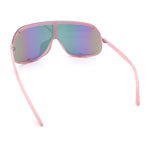 Extra Oversized Curved Shield Robotic 80s Sport Sunglasses