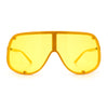 Extra Oversized Curved Shield Robotic 80s Sport Sunglasses