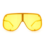 Extra Oversized Curved Shield Robotic 80s Sport Sunglasses
