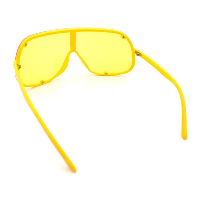 Extra Oversized Curved Shield Robotic 80s Sport Sunglasses