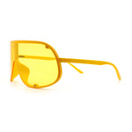 Extra Oversized Curved Shield Robotic 80s Sport Sunglasses