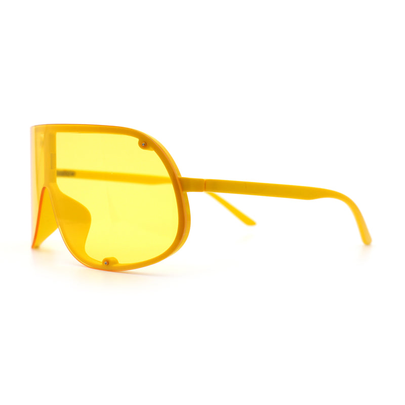 Extra Oversized Curved Shield Robotic 80s Sport Sunglasses
