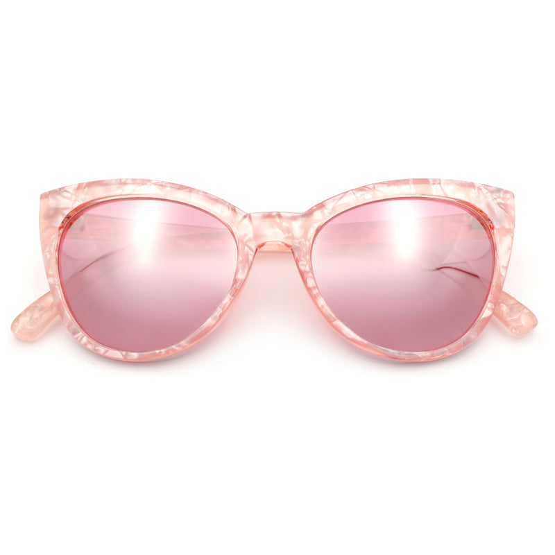 Womens Pearl Color Cat Eye Sunglasses