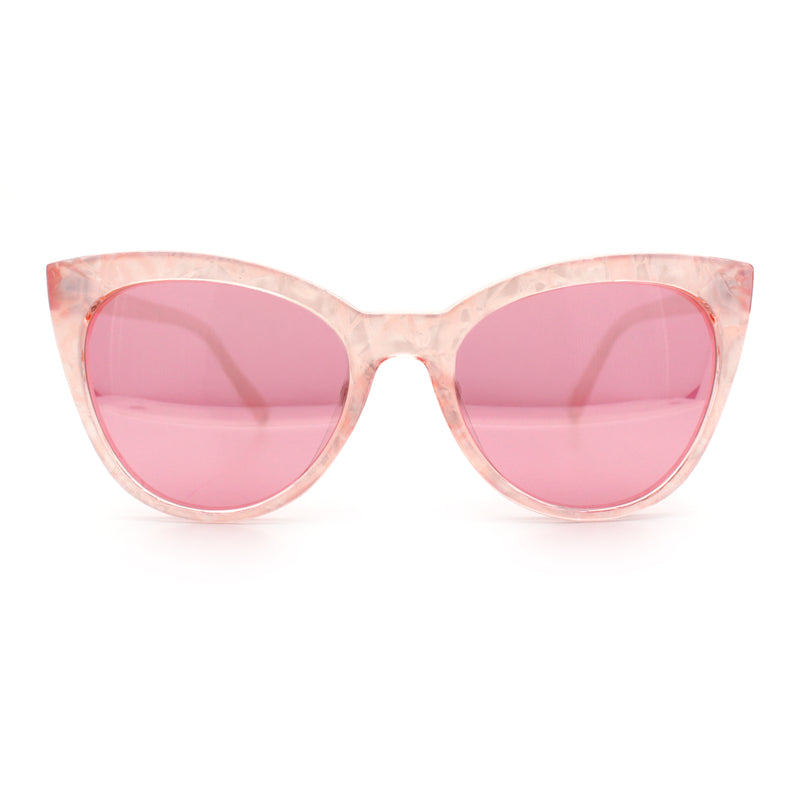 Womens Pearl Color Cat Eye Sunglasses