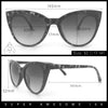 Womens Pearl Color Cat Eye Sunglasses