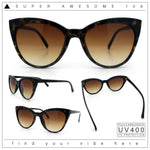 Womens Pearl Color Cat Eye Sunglasses