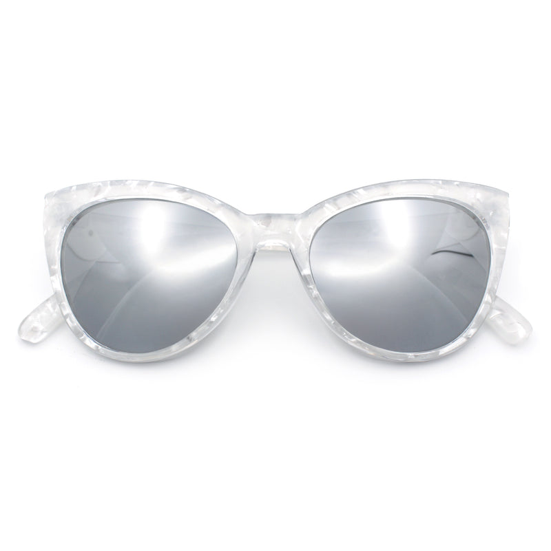 Womens Pearl Color Cat Eye Sunglasses