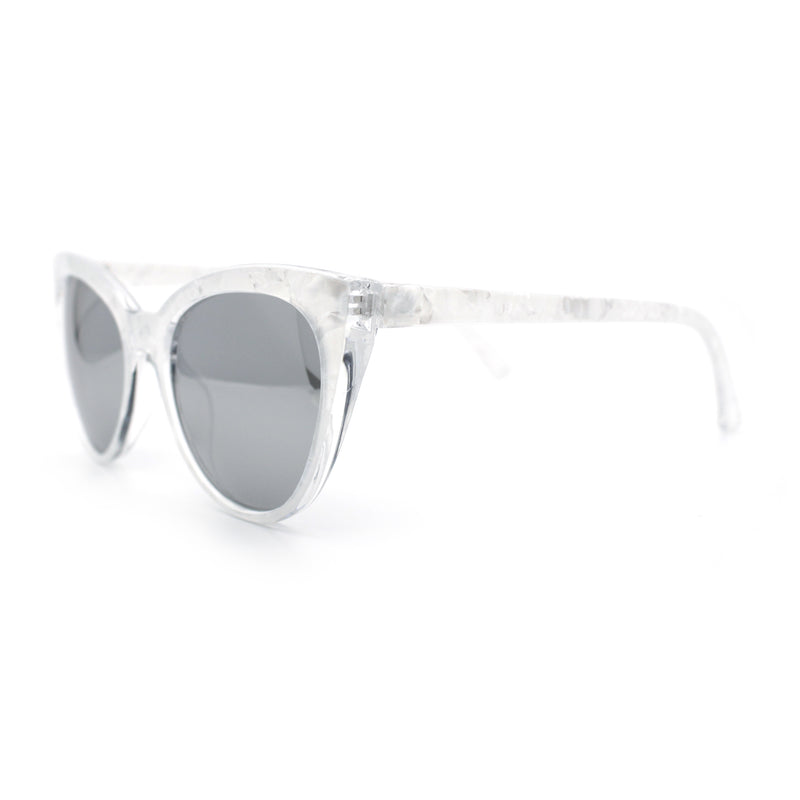 Womens Pearl Color Cat Eye Sunglasses
