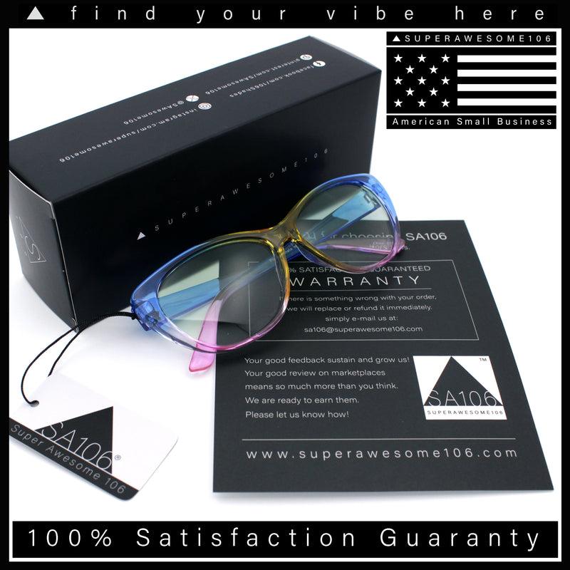 Girls Tie Dye Hippie Color Classic Cat Eye Sunglasses