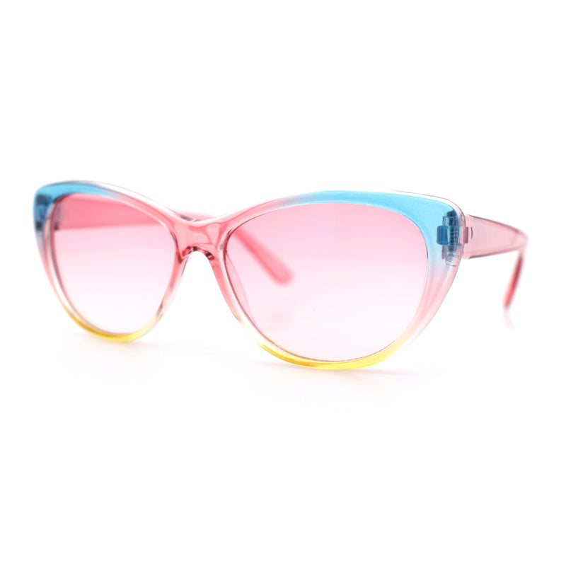 Girls Tie Dye Hippie Color Classic Cat Eye Sunglasses