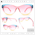 Girls Tie Dye Hippie Color Classic Cat Eye Sunglasses