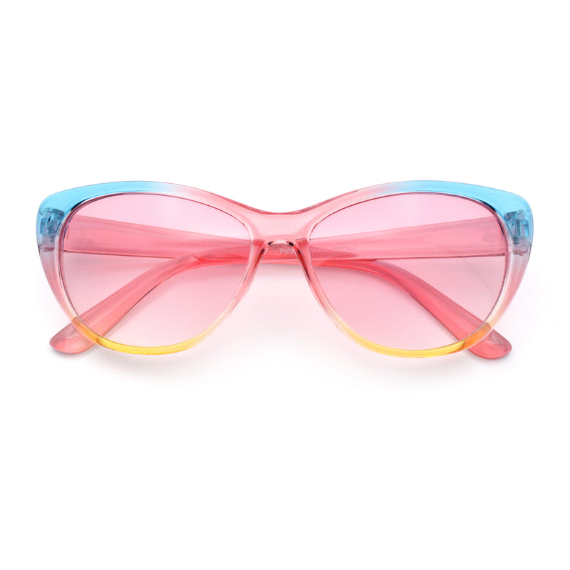 Girls Tie Dye Hippie Color Classic Cat Eye Sunglasses