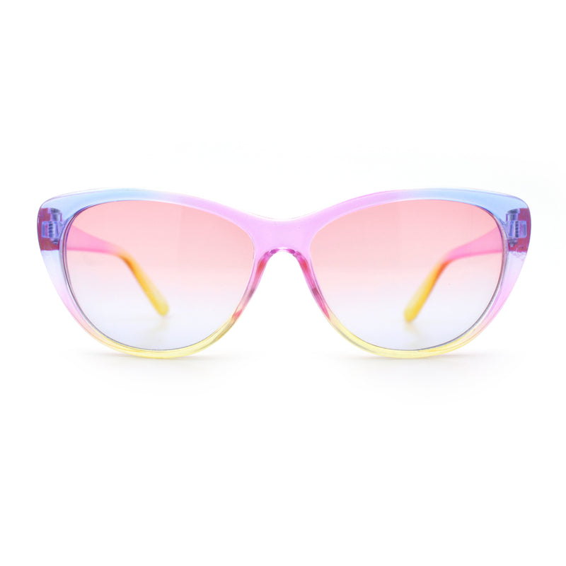 Girls Tie Dye Hippie Color Classic Cat Eye Sunglasses