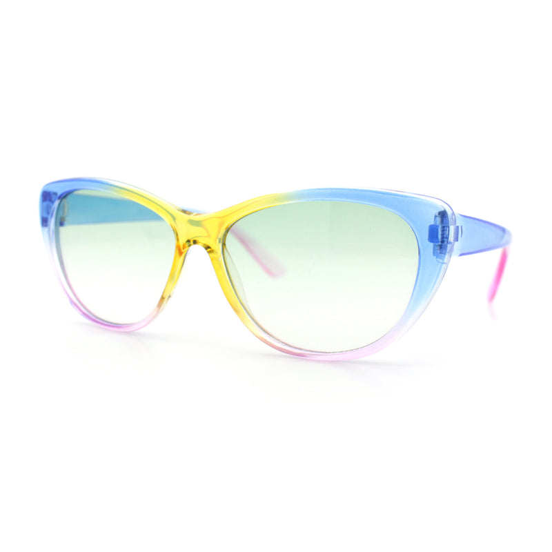 Girls Tie Dye Hippie Color Classic Cat Eye Sunglasses
