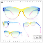 Girls Tie Dye Hippie Color Classic Cat Eye Sunglasses