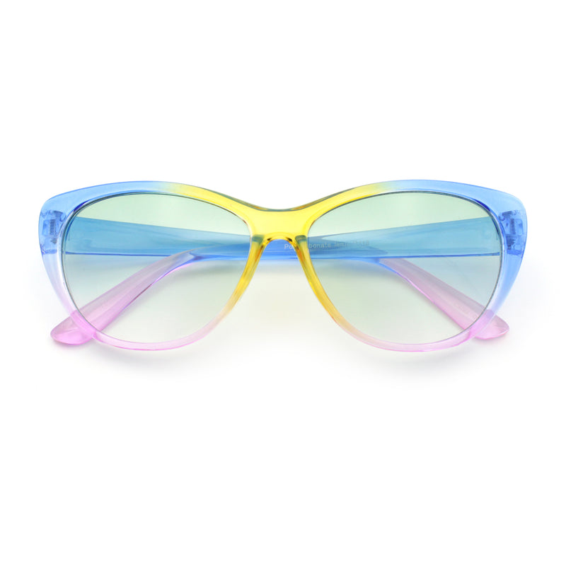 Girls Tie Dye Hippie Color Classic Cat Eye Sunglasses