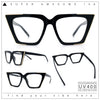 Womens Square Gothic Geometric Cat Eye Plastic Fashion Sunglasses