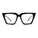 Womens Square Gothic Geometric Cat Eye Plastic Fashion Sunglasses
