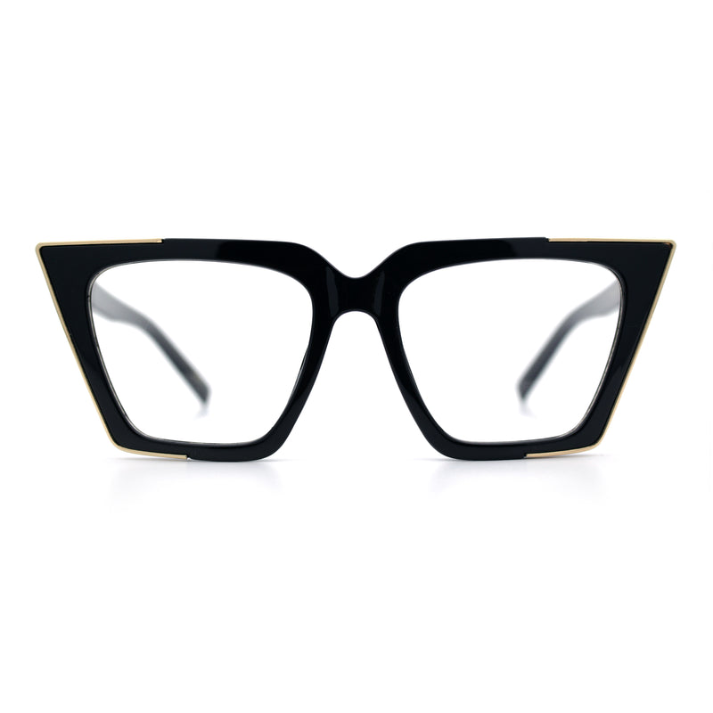 Womens Square Gothic Geometric Cat Eye Plastic Fashion Sunglasses
