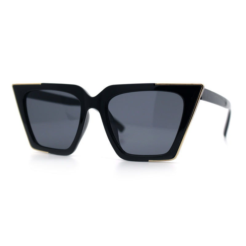Womens Square Gothic Geometric Cat Eye Plastic Fashion Sunglasses