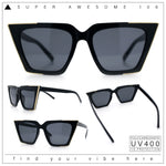 Womens Square Gothic Geometric Cat Eye Plastic Fashion Sunglasses