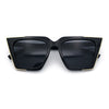 Womens Square Gothic Geometric Cat Eye Plastic Fashion Sunglasses