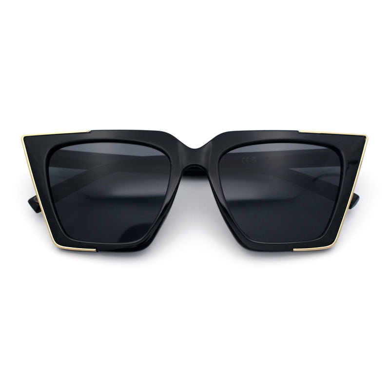 Womens Square Gothic Geometric Cat Eye Plastic Fashion Sunglasses