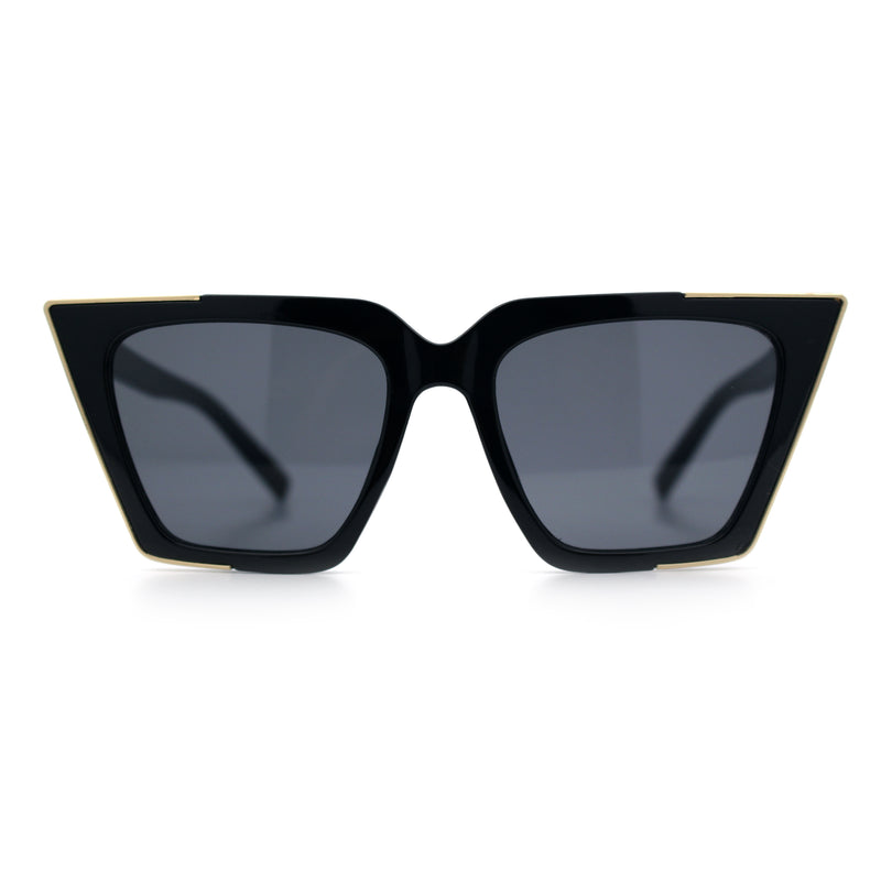 Womens Square Gothic Geometric Cat Eye Plastic Fashion Sunglasses