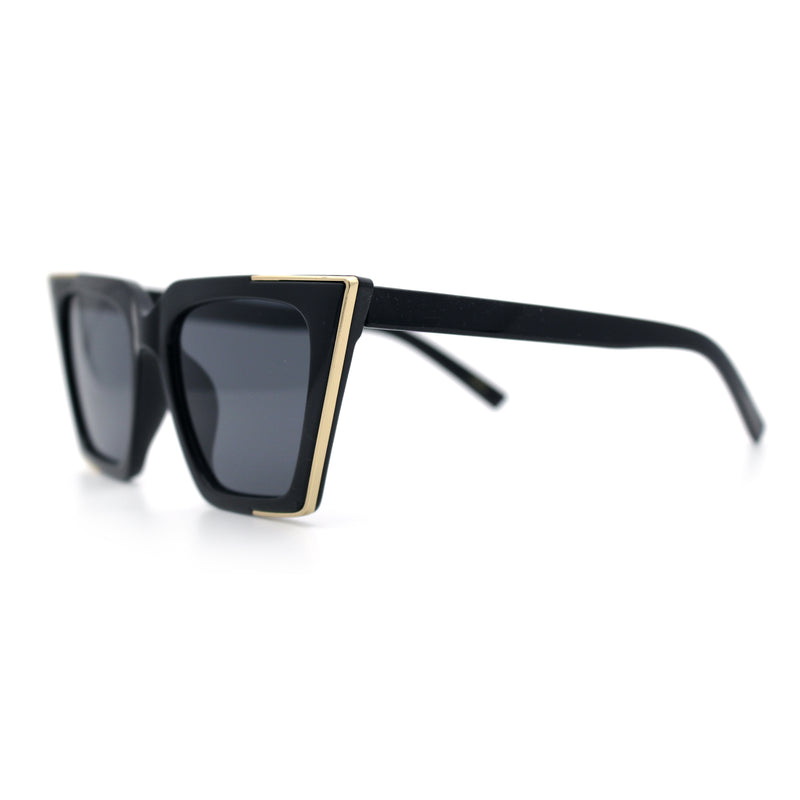 Womens Square Gothic Geometric Cat Eye Plastic Fashion Sunglasses