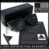 Womens Square Gothic Geometric Cat Eye Plastic Fashion Sunglasses