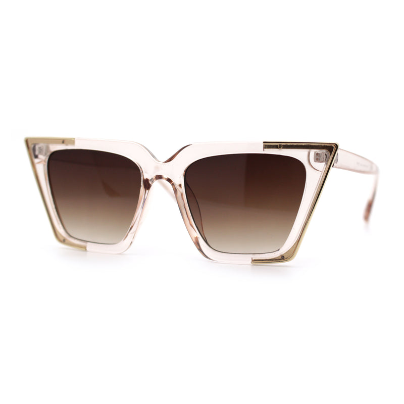 Womens Square Gothic Geometric Cat Eye Plastic Fashion Sunglasses