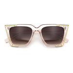 Womens Square Gothic Geometric Cat Eye Plastic Fashion Sunglasses