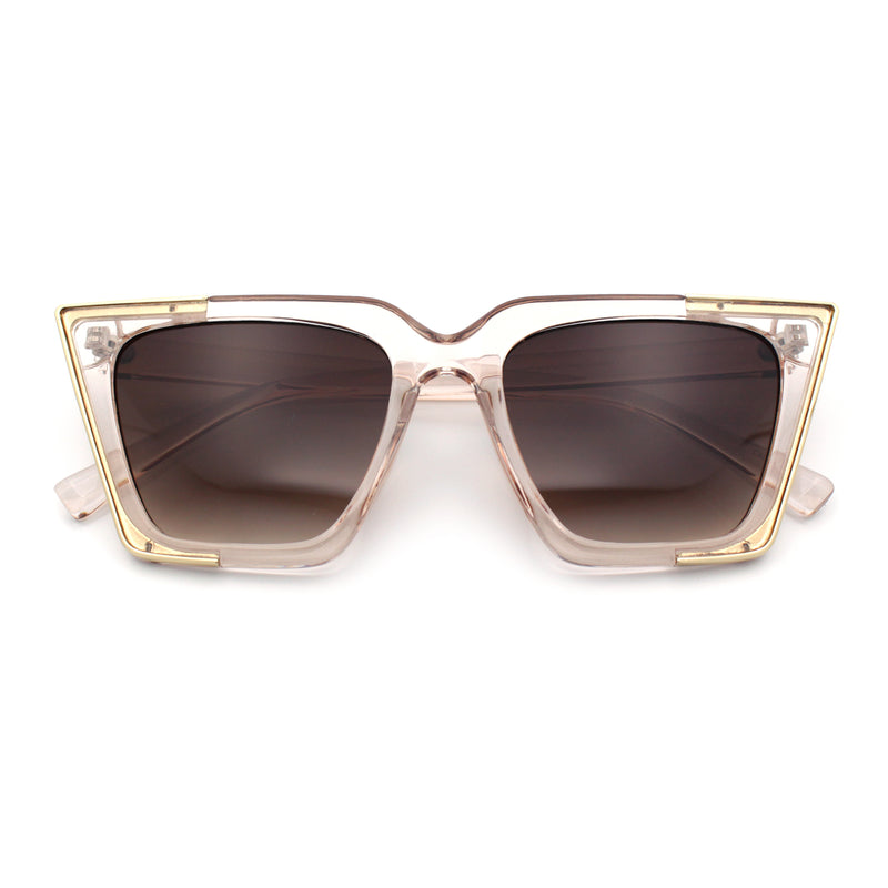 Womens Square Gothic Geometric Cat Eye Plastic Fashion Sunglasses