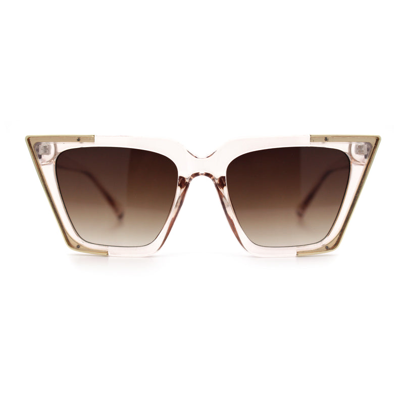 Womens Square Gothic Geometric Cat Eye Plastic Fashion Sunglasses
