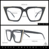 Womens Square Gothic Geometric Cat Eye Plastic Fashion Sunglasses