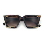 Womens Square Gothic Geometric Cat Eye Plastic Fashion Sunglasses