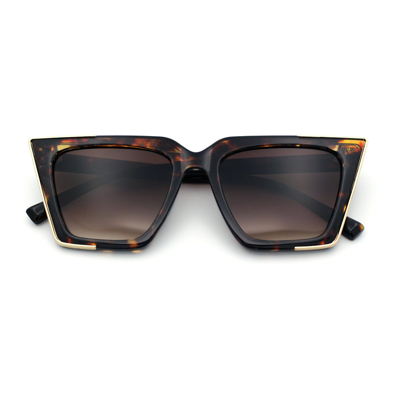 Womens Square Gothic Geometric Cat Eye Plastic Fashion Sunglasses